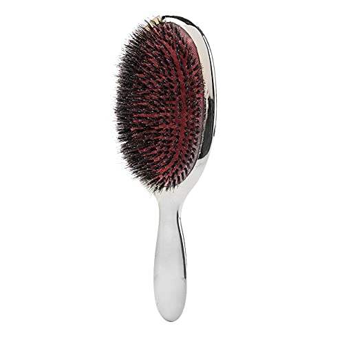 2 Colors Oval Nylon Bristle Hair Massage Comb Anti Static Scalp Hair Brush(silver) - Image 2