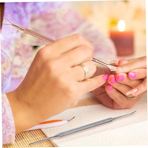 Mipcase 4 Pcs Metal Clippers Polish Manicure Tools Nail Clippers Remover Nail Supplies Nail Polish Bulk Mirror Stainless Steel electroplated Rose Gold Oil Glue Dual Purpose Remover - Image 2