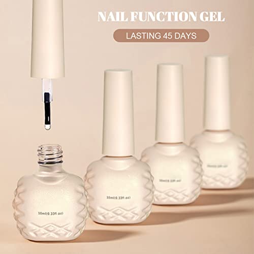 Gel Polish Set Nail Polish Set Jelly Gel Polish Nail Art Neutral Nude Shinny Salon for Home Manicure Long-lasting Chip-Resistant Quick Dry Nail Gel Polish Nail Glitter Todays Daily Deals - Image 5