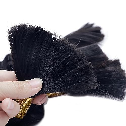 Body Wave Bulk Human Hair for Braiding No Weft Micro Braids Bulk Hair Body Wave Human Hair Braids Extension for Braiding #1B Black Color 24inch (100g (Pack of 2)) - Image 4