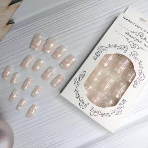 Romantic Red Heart Press-On Nails Set 24 Count Medium Length - Image 5