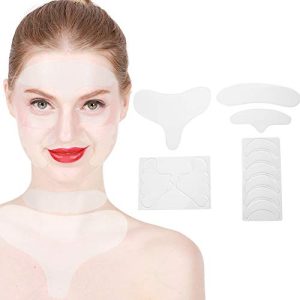 Silicone Patches for Wrinkles Face Tape 11Pcs Silicone Anti Wrinkle Sticker Pads Reusable Face Forehead Neck Chest Chin Wrinkle Patches Strips Wrinkle Removal Face Tape Anti Wrinkle Pad for Face