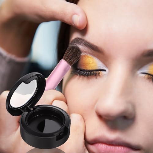 POPETPOP Empty Makeup Eyeshadow Box, 8pcs Single Color Eyeshadow Case Travel Eyeshadow Container for Eyeshadow Lipstick Cosmetics Women Girls (Matt black) - Image 3