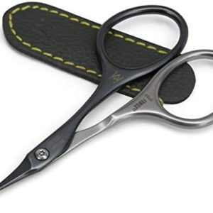 GERMANIKURE Tower Point 2705 Cuticle Scissors with Self-Sharpening Stainless Steel Blade in Leather Case