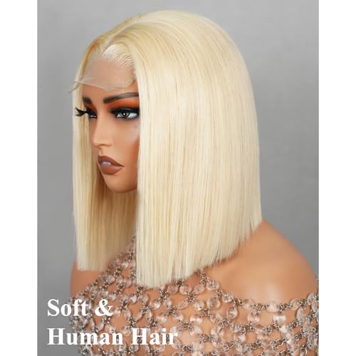Arabella 613 Bob Wig Human Hair Ready to Go Glueless Wig 200% Density Straight 613 Bob Wigs Human Hair Pre Plucked with Baby Hair((10inch, 4x4 Glueless Bob)) - Image 4