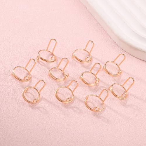 10pcs Adjustable Wudu Nail Rings for Women, No Adhesive Fingertip Jewelry in Gold - Image 3