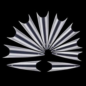 AORAEM Stiletto Nail Tips 500PCS Clear Tips for Acrylic Nails Long 10 Sizes False Nails Tips Art Tips Nail Salon Art for Girl (M-Clear)