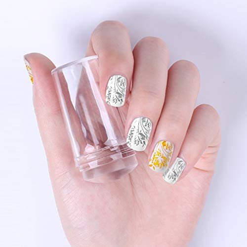 Mobray Nail Stamper Kit 8 ml, 6 Colors UV LED Nail Stamping Polish Gel with 1*Head Stamper 1*Scraper and 2*Leaves Flowers Animal Image Nail Stamping Templates Nail Stamping Kit for Manicure Tool - Image 8