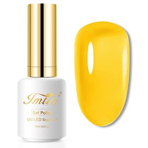 Imtiti Yellow Jelly Gel Nail Polish 0.5 Fl Oz Soak Off UV/LED Curing
