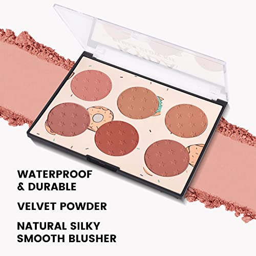 KYDA 6 Colors Face Blush Palette, Matte Shimmer Blush Palette, Smooth Blendable Powder Blush, Contour Highlighter Blush Multiuse Makeup Palette, by Ownest Beauty-Set A - Image 5