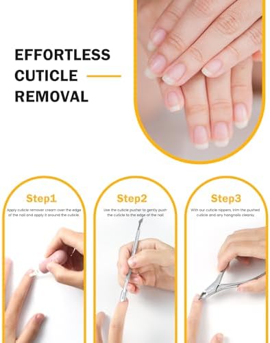 BEZOX Cuticle Trimmer with Pusher - Salon Quality Cuticle Clipper with Cuticle Pushers, Super Sharp Cuticle Cutters and Dual-End Nail Pushers Cuticle Stick, Professional Manicure Tools - Image 4