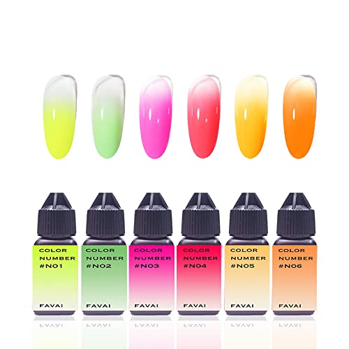 Airbrush Neon Gel Nail Polish Set 6 Vibrant Colors 15ml Capacity Long Lasting
