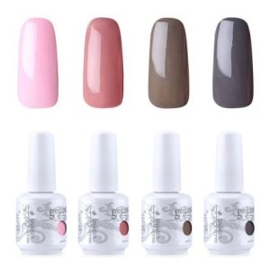 Vishine 4-Color 15ml Capacity UV LED Gel Nail Polish Home Manicure Kit