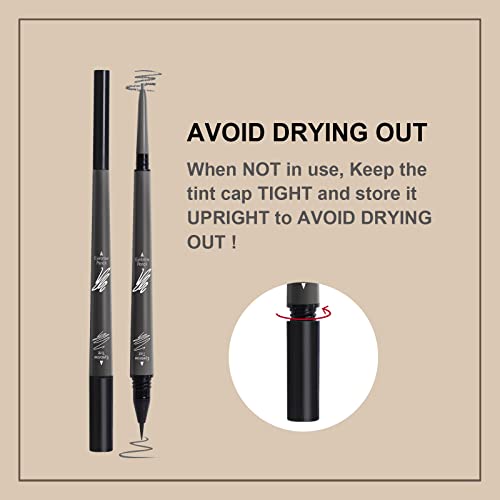 2 in 1 Microblading Eyebrow Pencil Tint 1.5mm Pen Waterproof 24h Long-lasting (3# Dark grey) - Image 5