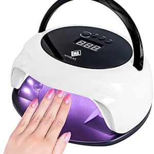 75W UV LED Nail Dryer-Polish Kit Professional Nail Salon Curing Lamp for Gel Nail-Portable Nail Curing Light with 36pcs LEDs, 4 Timers Automatic Sensor