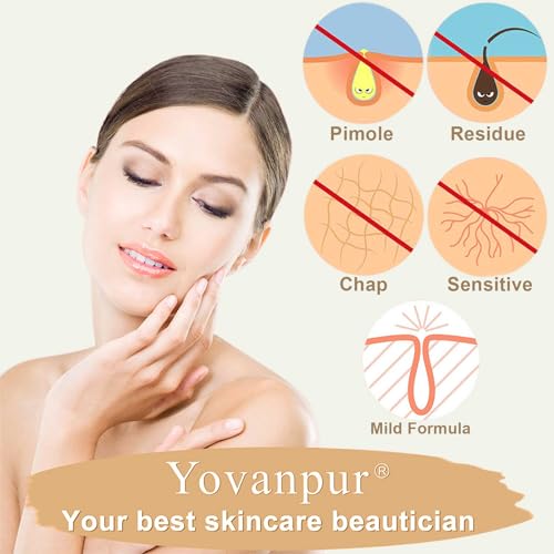 Hard Wax Beads for Hair Removal, Yovanpur Wax Beans For Sensitive Skin, Wax Beads for Brazilian Waxing, Leg Face Eyebrow, Home Pearl Wax For Women Men, 300g (10 Oz)/bag with Wax Spatulas (Light Cream) - Image 2