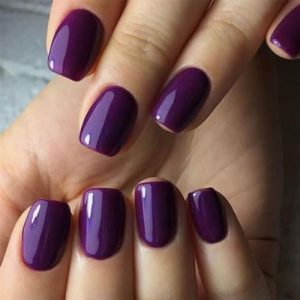 240pcs Short Press on Nails Grape Full Cover Short Square Fake Nails Glossy Acrylic Artificial False Nail Tips with 5 Sheets Adhesive Glue Tabs for Women and Girls