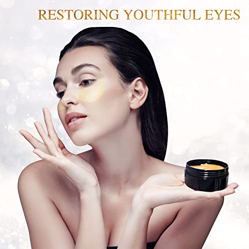 Under Eye Masks - 24K Gold Under Eye Patches for Puffy Eyes and Dark Circles - Under Eye Treatment, Fine Lines & Puffiness, 30 Pairs Collagen Eye Gel Pads for Personal Care - Image 7