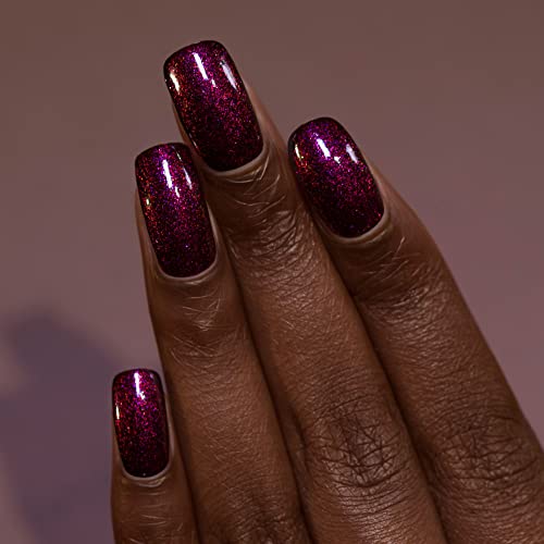 ILNP Dakota Blackened Berry Shimmer Nail Polish 15ml for Stunning Nail Art - Image 4