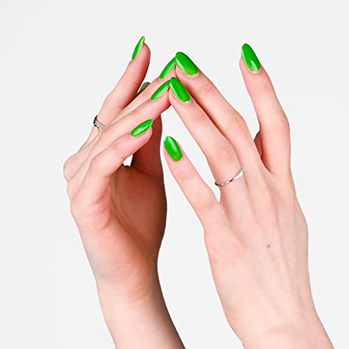 heroine.nyc neon green nail polish - Cruelty-Free, Vegan and Non-Toxic (9-free) Formula - .37 fl. oz. (11 ml) - neon green, 1 bottle - TOXIC TREAT (Green) - Image 2