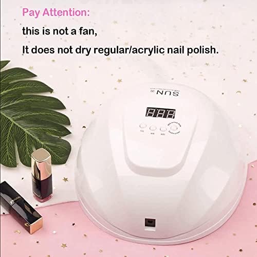 54W Gel UV LED Nail Lamp, Nail Dryers for Gel Polish Curing Lamp with 36 Dual Light Source LEDs, 4 Timer Setting Gel Nail Polish Kit with UV Light, Professional Polygel Nail Kit - Image 6