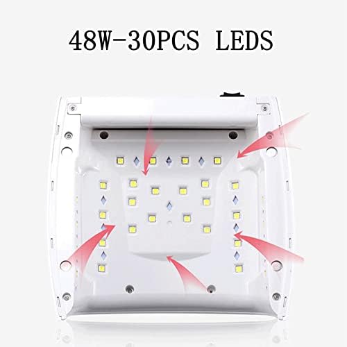 Professional Cordless UV LED Nail Lamp, 48W Gel UV Light Nail Dryer with 4 Timer Setting Sensor for Gel Nails Polish Manicure Professional Salon Curing Lamp - Image 3