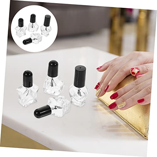 Balacoo 12pcs Nail Polish Bottle Nail Gels Nail Vials Containers Lip Balm Tube Lip Gloss Bottle Empty Nail Container Brush Cap Bottle Transparent Nail Bottle Chic Glass Bottle Top Coat - Image 7