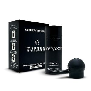 Hair Building Fibers 2-in-1 Kit Set, Includes Hair Thickening Fibers & Spray Applicator Pump Nozzle,For Men and Women Instantly Conceal & Thicken Thinning or Balding Hair Areas (Black)
