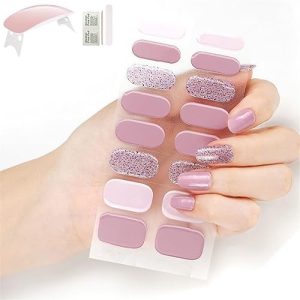 Uvnailz #19 UV Gel Nail Sticker Kit for Easy Application, 20 Stickers