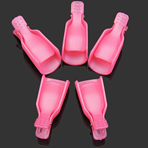 10 Pcs Pink Nail Clip Remover Tools for Easy Soak Off Gel Removal - Image 4