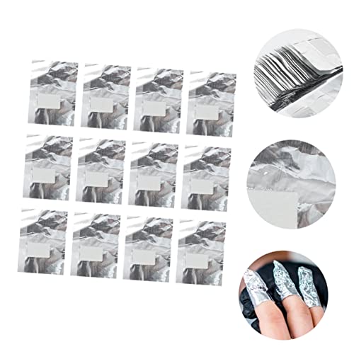 NOLITOY 300pcs Nail Remover Foil Nail Remover Clips Soak off Foils Nail Cleaning Tin Foil Nails Gel Foil Wraps with Cotton Pad Double Color Bowls Manicure Aluminum Foil Polish - Image 7