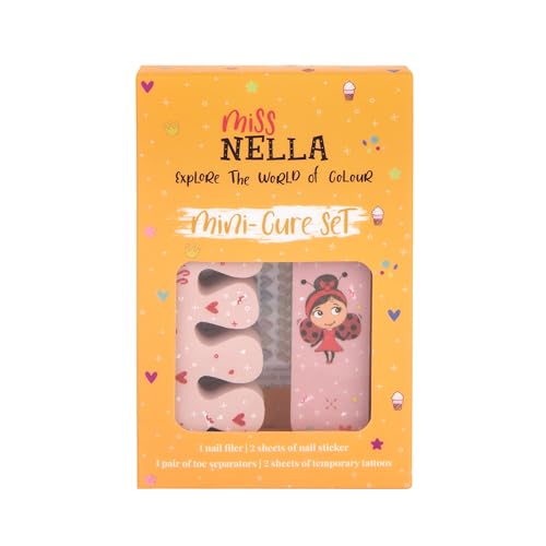 MISS NELLA NAIL KIT & NAIL POLISH- Accessories set for kids Nail Varnish- peel off nail polish, nail stickers, tattoos, nail filer & toe separators- all designed foe children hands & toes - Image 7