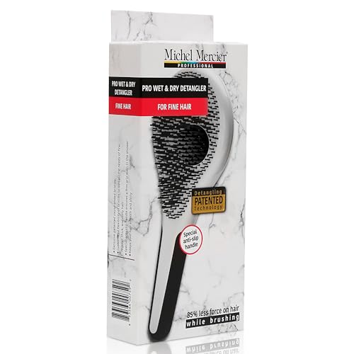 Michel Mercier Pro Fine Hair Detangling Brush 428 Bristles Wet Dry Use - Image 9