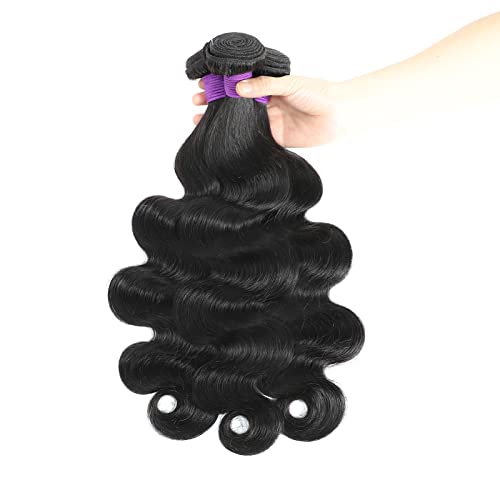Brazilian Body Wave Bundles 18 20 22 Inch Human Hair Bundles 100% Unprocessed Brazilian Virgin Hair Body Wave 3 Bundles Human Hair Weave Extensions Natural Color - Image 2