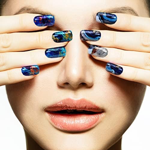 336 Pieces 24 Sheets Full Wrap Nail Polish Stickers Nail Strips Self-Adhesive Gel Nail Strips Art Decals with Nail File for Home Women Girls DIY Nail Decorations (Vintage Style) - Image 6