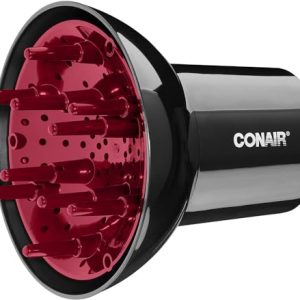 Conair Universal Hair Diffuser Attachment for Frizz-Free Curls, Adjustable 1.75 to 2.3 Inch Nozzle