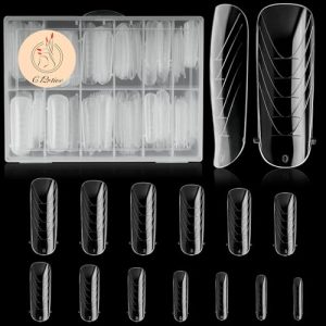 130 Piece Flat Oval Dual Nail Forms, Reusable Molds, 13 Sizes for Full Cover Solid Gel Nail Art