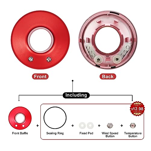 Red Front Baffle Shell Board Replacement Kit with Sealing Ring for Dyson Supersonic Hair Dryer - Image 6