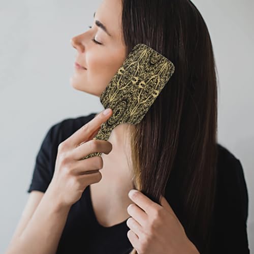 Paddle Hair Brush Retro Pattern Air Cushion Combs Anti-Static Comb Hair Brush 8.66 * 2.75 IN Soft Scalp Massage Brush for Women and Men - Image 7