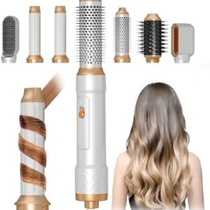 6-in-1 Rotating Blow Dryer Brush and Curler Set for All-Around Hair Styling