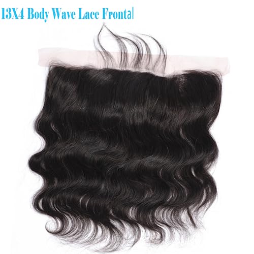 13x4 Body Wave 14 Inch Brazilian Virgin Human Hair Lace Frontal Closure 180% Density - Image 4