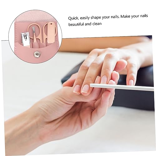 2 Sets Pcs Manicure Grooming Kit Pedicure Kit Corta Uñas Stainless Steel Nail Cutter Nail File Buffer Rose Gold Nail Cutter Nail Cutter Kit Beauty Scissors Nail Clippers Cosmetic - Image 3