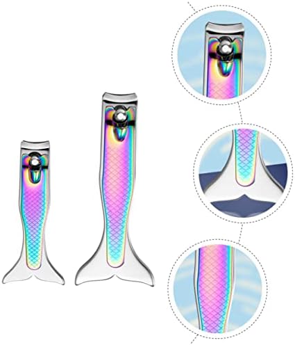 4pcs Nail Clippers Portable Nail Clipper Nail Care Supply Nail Trimmer Little Fish Nail Clipper Kit De Manicura Nursing Nail Kits Manicure Clipper Stainless Steel Handle Household - Image 4