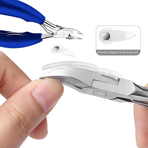 JTIEO 12 Piece Heavy Duty Blue Toenail Clipper Set for Thick Nails - Image 4
