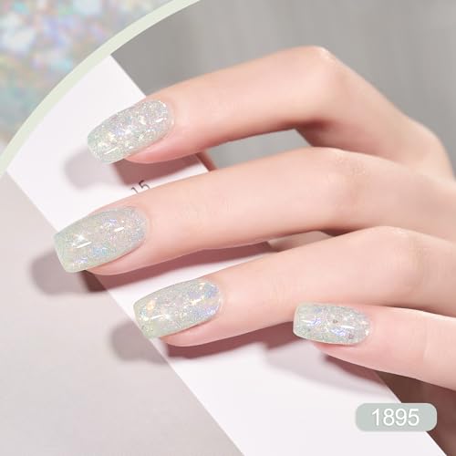 GAOY Rose Garden Jelly Gel Nail Polish and Reflective Glitter Gel Nail Polish for Salon Gel Manicure and Nail Art DIY at Home - Image 7