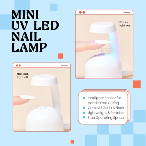 Gel Nail Tips 500Pcs Coffin Long Fake Nails with 7.5ml UV Nail Glue & Smart Gel Nail Lamp โ Easy DIY Nail Art, Durable Acrylic Nail Tips, Quick-Dry Soak off Multi-Use Glue for Home Manicure - Image 4