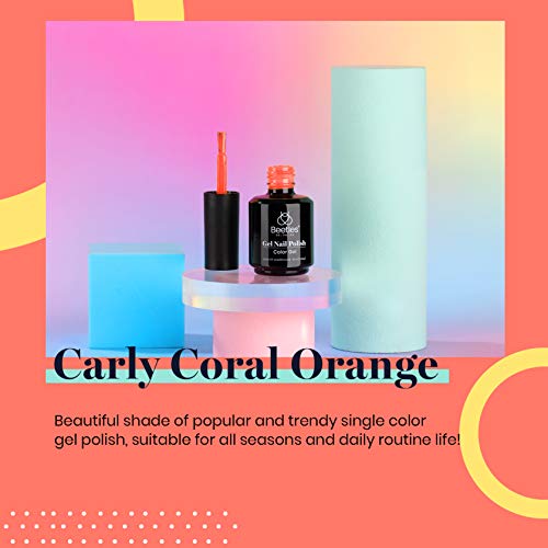 Beetles Gel Nail Polish Carly Coral Orange Color Neon Soak Off LED Nail Lamp Gel Polish & Beetles Gel Nail Polish Cynthia Cyan Color Spring Summer Soak Off U V LED Nail Lamp - Image 2
