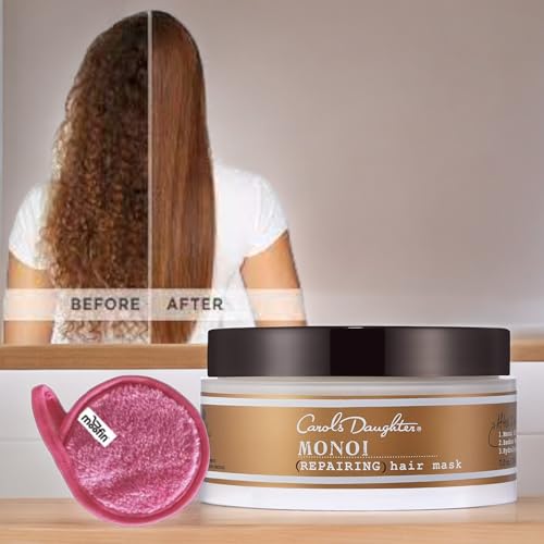 Carol's Daughter Repairing Hair Mask 1-Pack, 7 oz Makeup Cleansing Cloth, Monoi Repairing Hair Mask with Tahitian Tiare Flower, Strengthen & Restore, Hair Mask for Curly Hair, No Parabens - Image 2