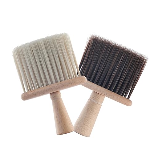 Neck Cleaning Duster Soft Hair Brush Hair Brush Cleaning Tool Hair Styling Brush Sepia Neck Duster Brush Broken Hair Cleaning Face Cleaning Tools - Image 8