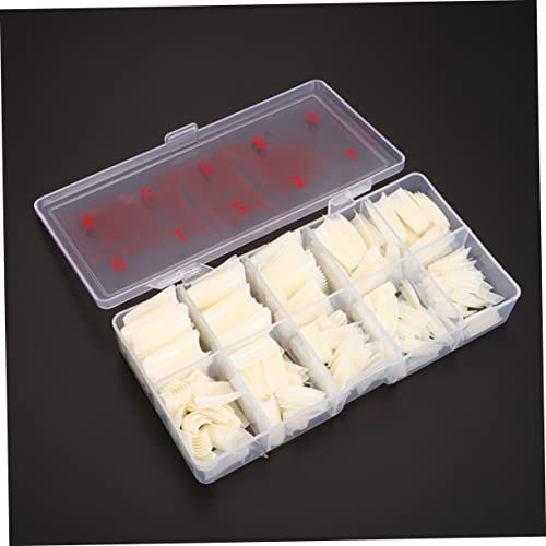1 Box 500pcs Nail Kits Professional Acrylic with Everything Tips for Nails Full Fake Nails Flake Nails Coffin Nails Manicure Accessories Natural False Flake Nail Tips Gel Girl - Image 8